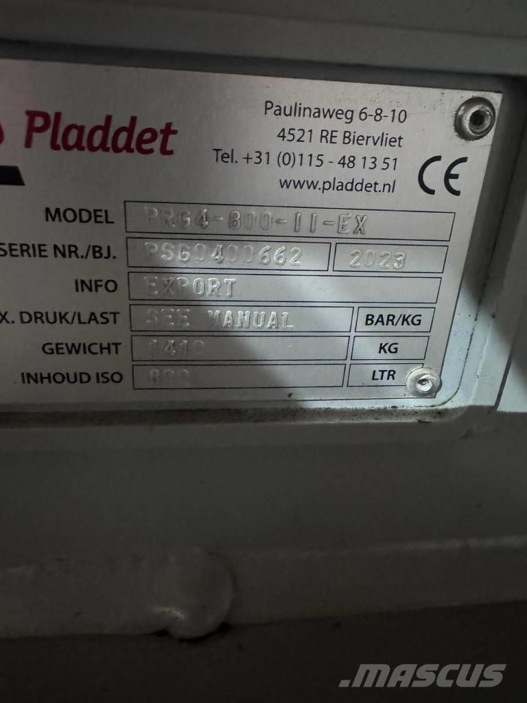 Pladdet PRG4-800 Pinzas