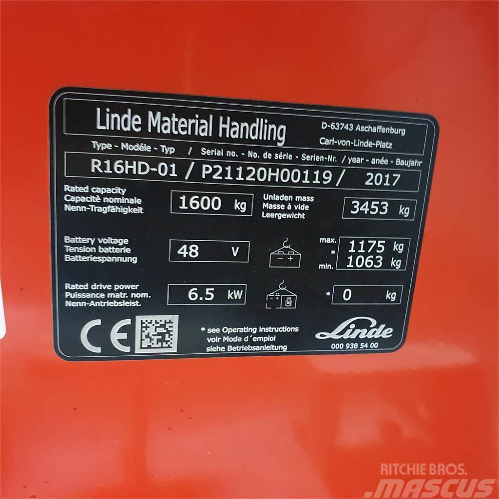 Linde R16HD Montacargas de alcance de gran altura