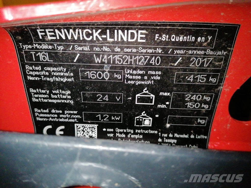 Linde T16L Montacargas de baja elevación