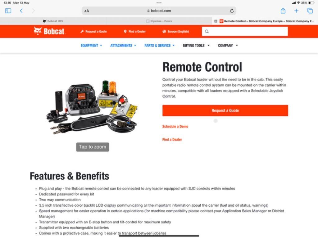 Bobcat Remote Control Otros componentes