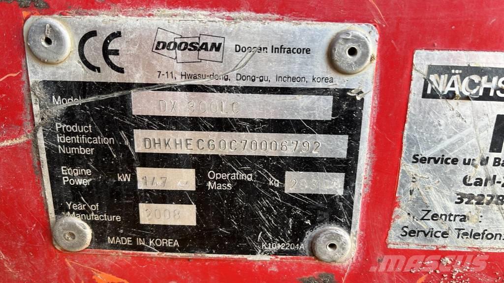 Doosan DX 300 Excavadoras sobre orugas