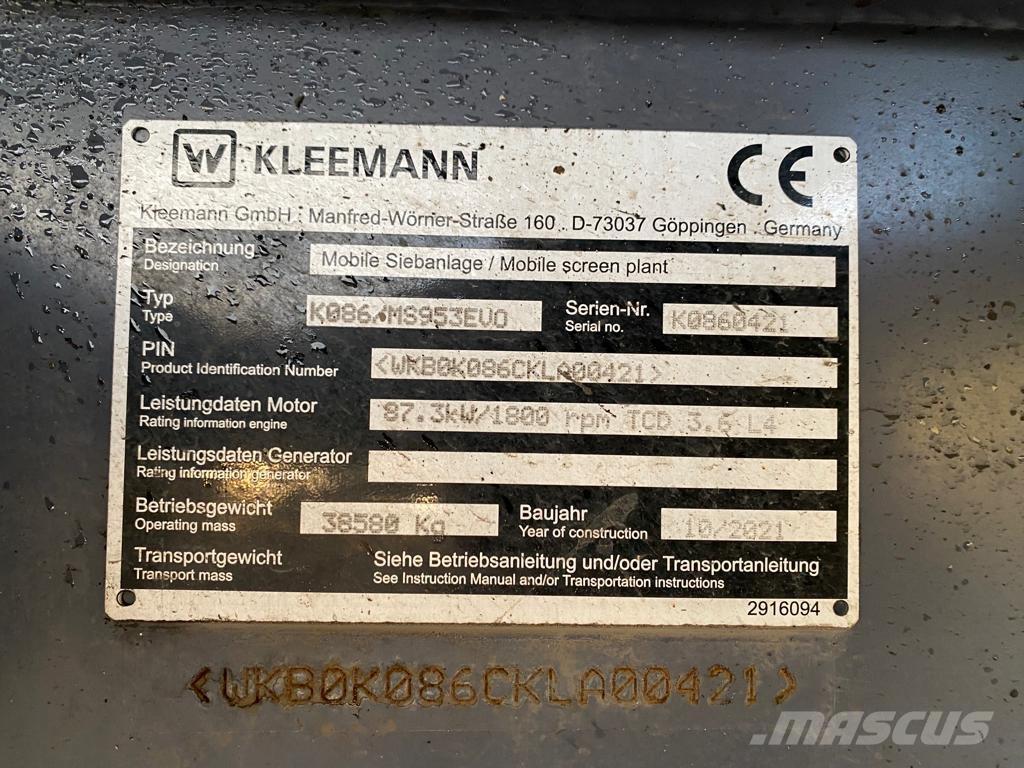  Kleeman MS953 EVO Machacadoras