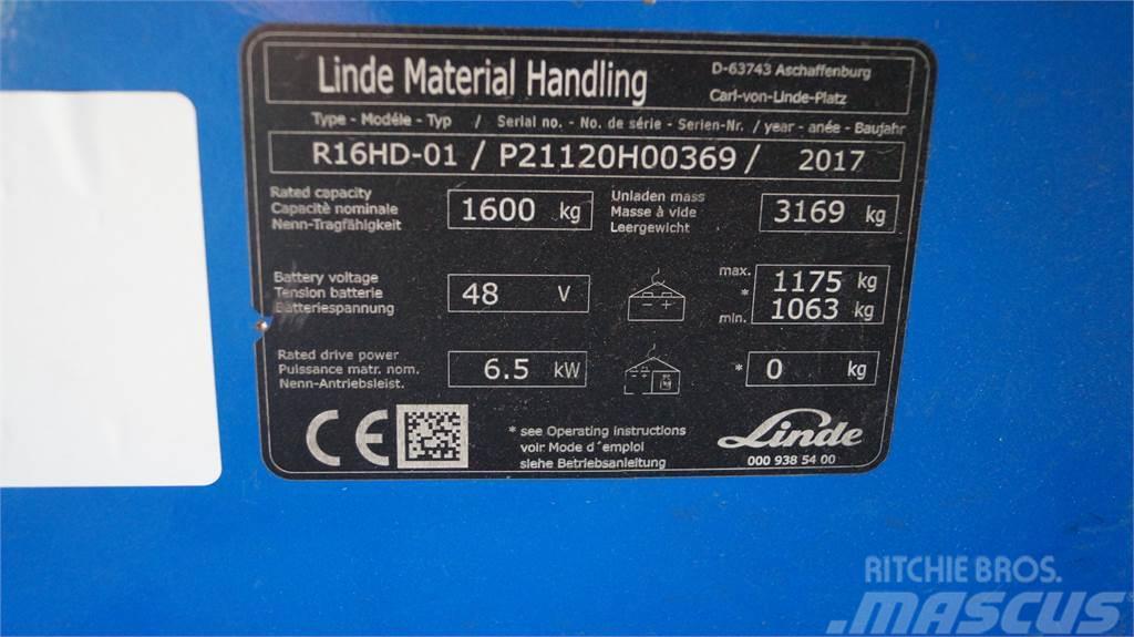 Linde R16HD Montacargas de alcance de gran altura