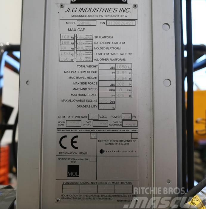 JLG 20MVL Plataformas con brazo de elevación telescópico