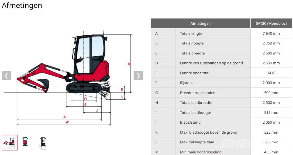 Yanmar SV17 VT Miniexcavadoras