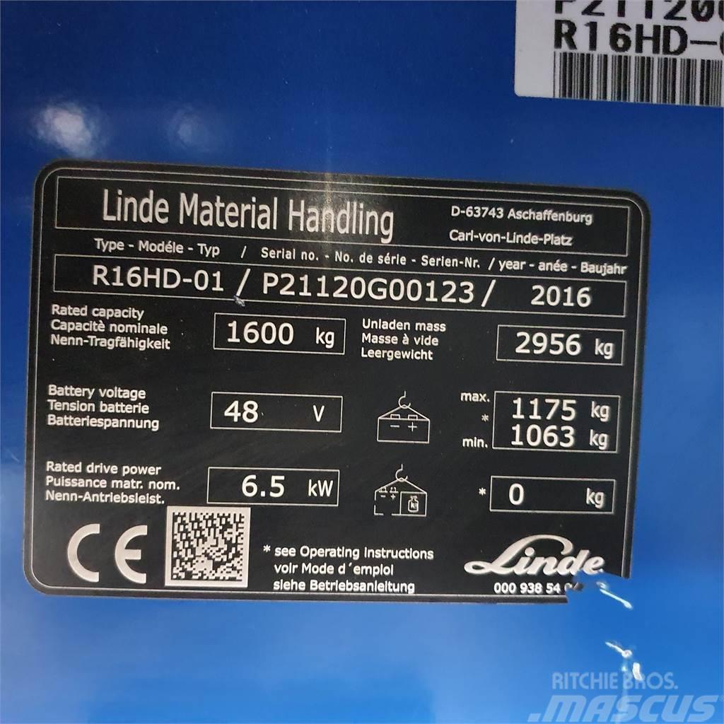 Linde R16HD Montacargas de alcance de gran altura