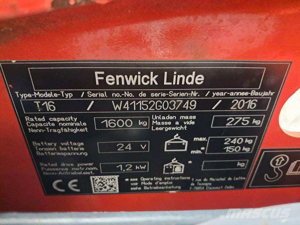 Linde T16 Montacargas manual para paletas