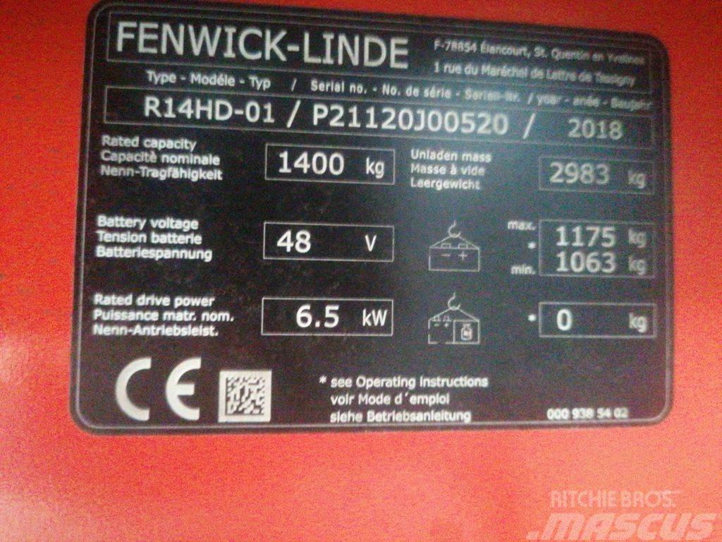 Linde R14HD Montacargas de alcance de gran altura