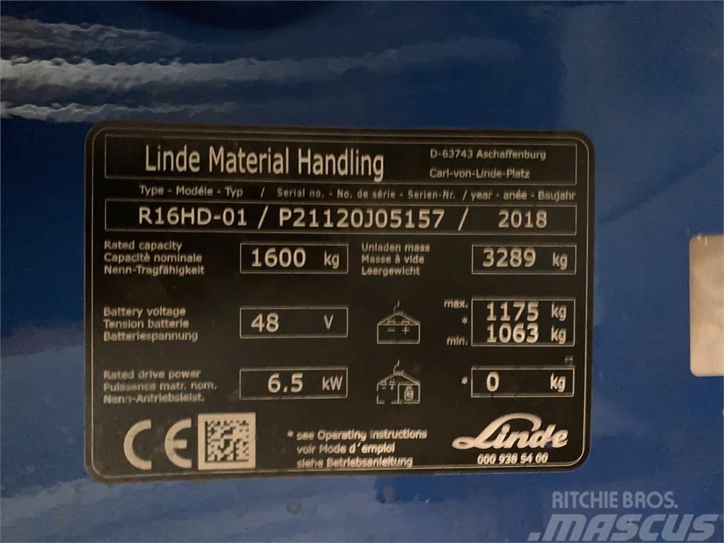 Linde R16HD Montacargas de alcance de gran altura