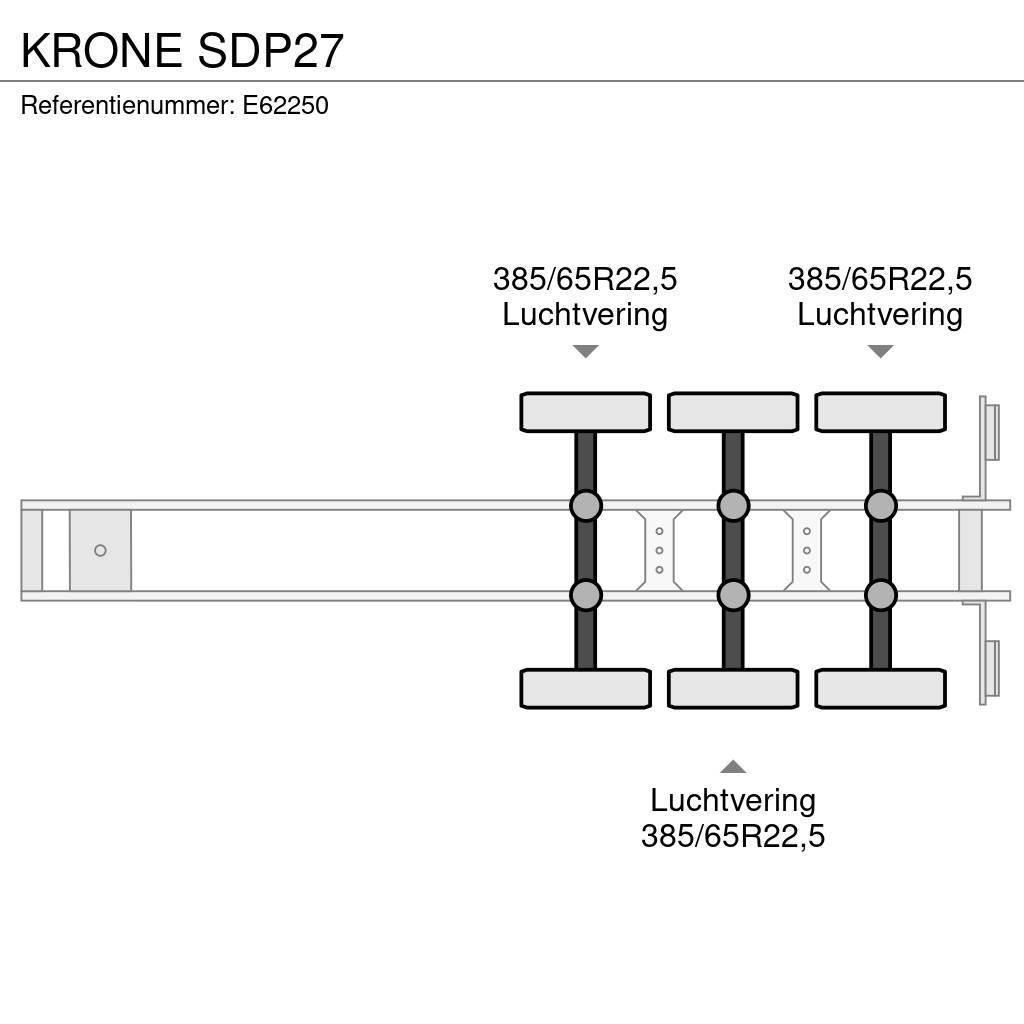 Krone SDP27 Semirremolques de plataformas planas/laterales abatibles