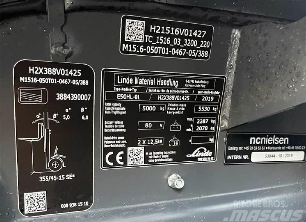 Linde E50 Carretillas de horquilla eléctrica