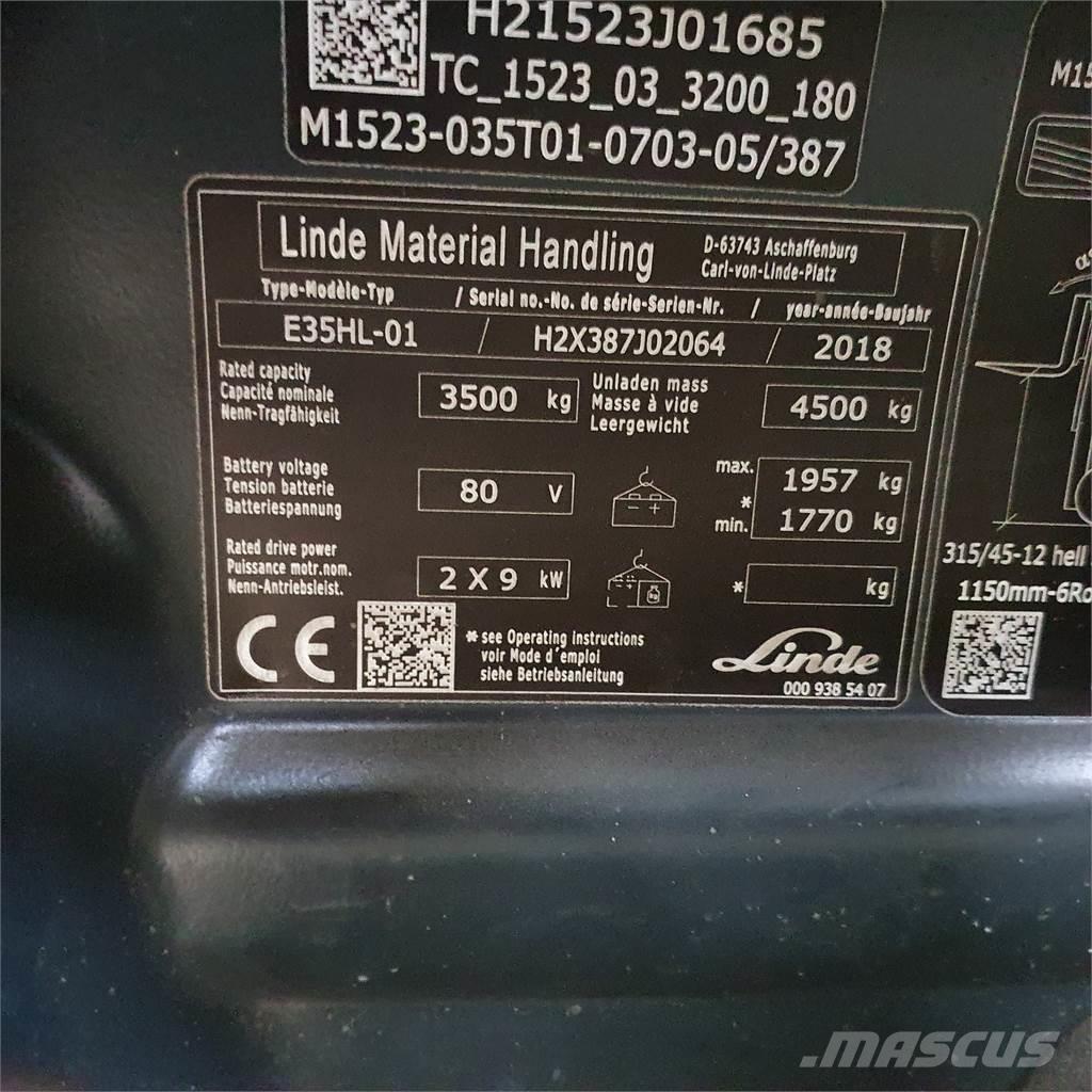 Linde E35HL Carretillas de horquilla eléctrica