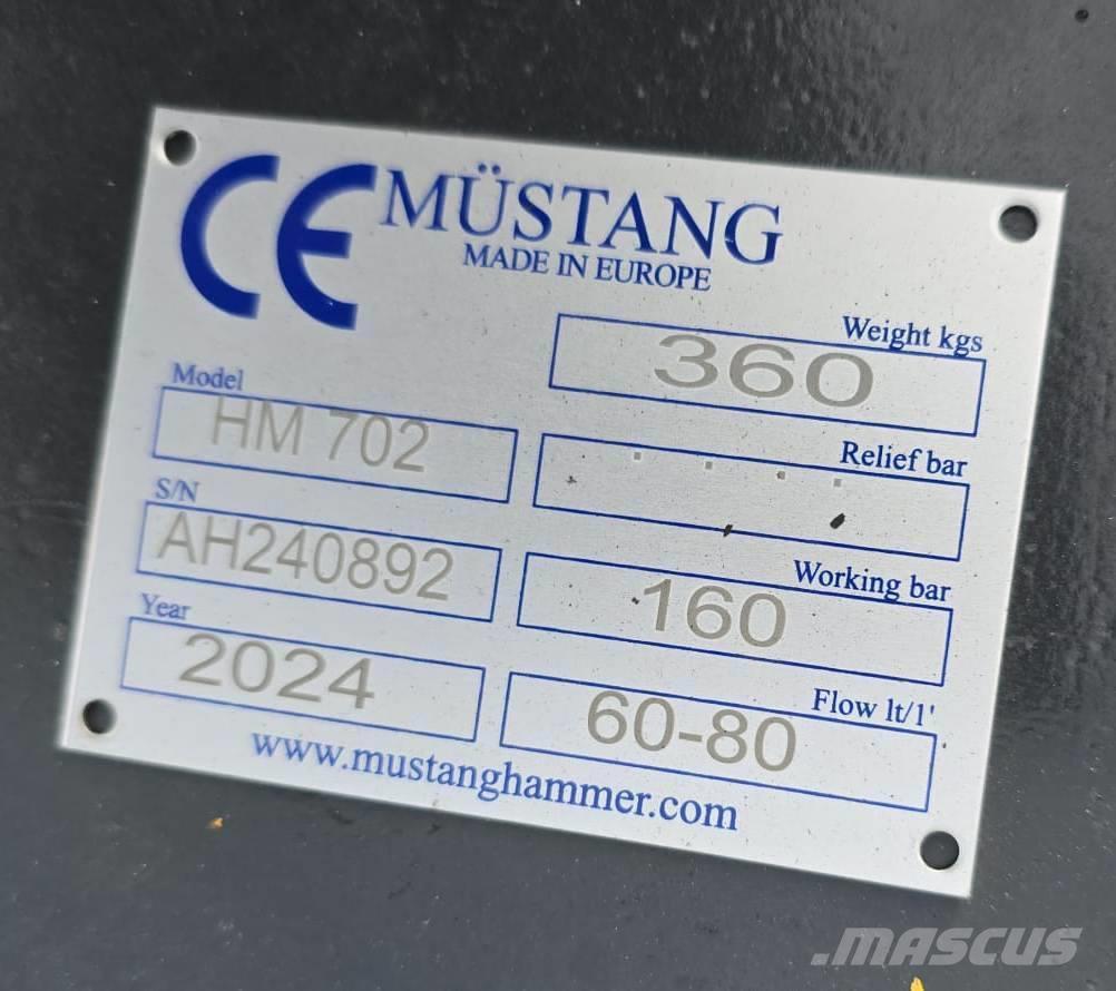 Mustang HM702 Martillos hidráulicos