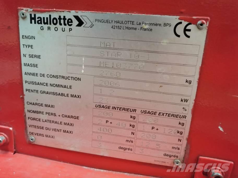 Haulotte Star 10 Plataformas con jaula de elevación