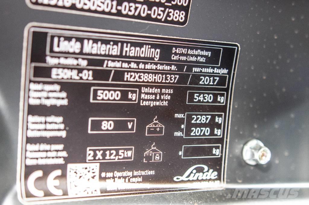 Linde E50HL-01 Carretillas de horquilla eléctrica