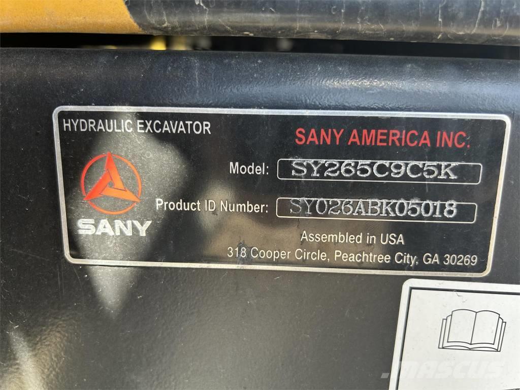 Sany SY265C Excavadoras sobre orugas