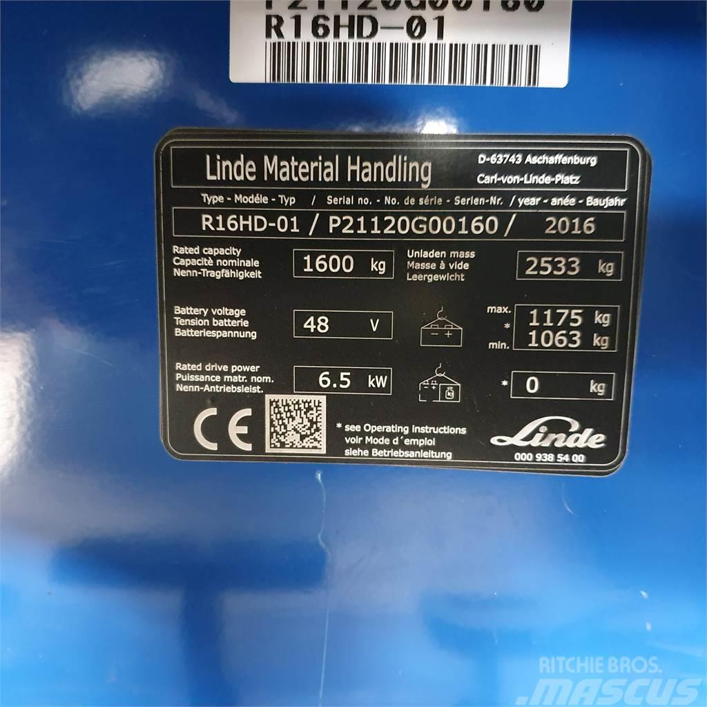 Linde R16HD Montacargas de alcance de gran altura