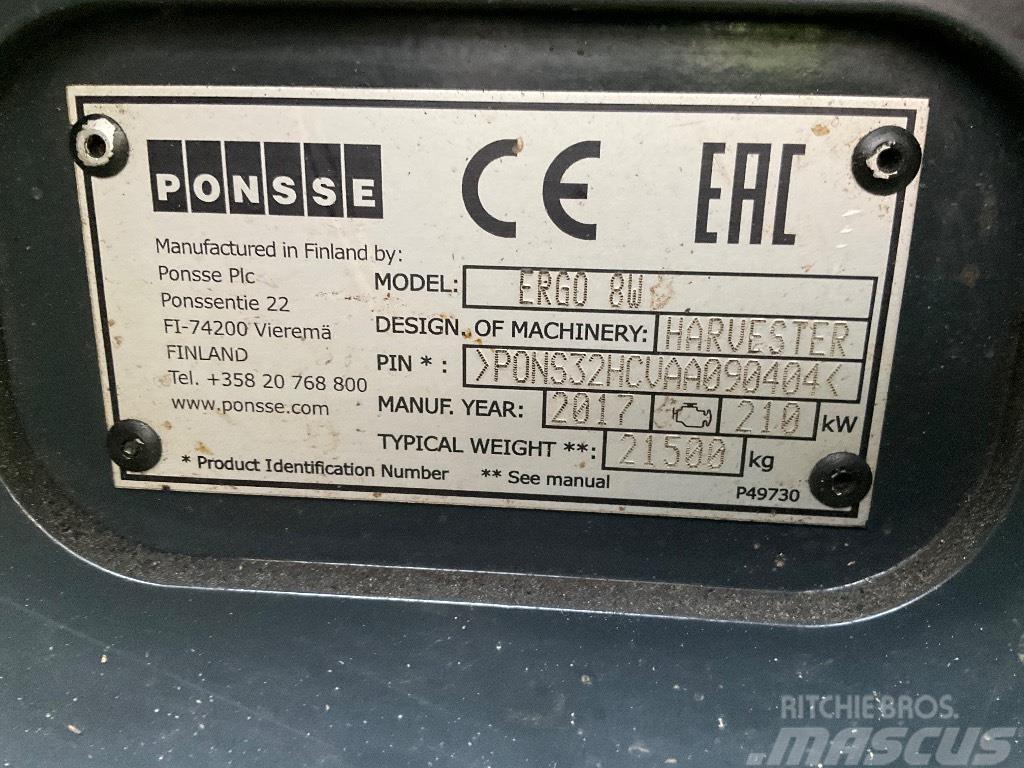 Ponsse Ergo 8W Cosechadoras