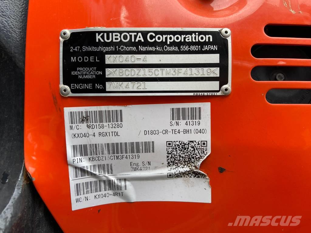 Kubota KX040-4 Miniexcavadoras