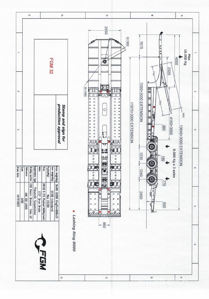 FGM 32 Semirremolques de plataformas planas/laterales abatibles