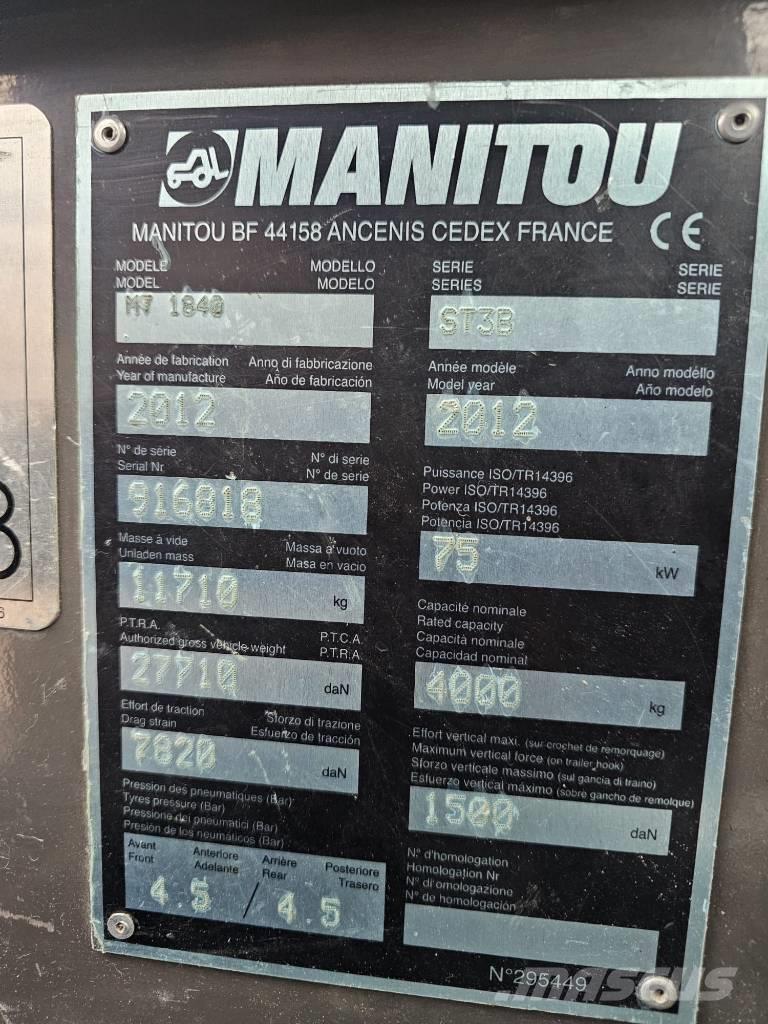 Manitou MT1840 Carretillas telescópicas