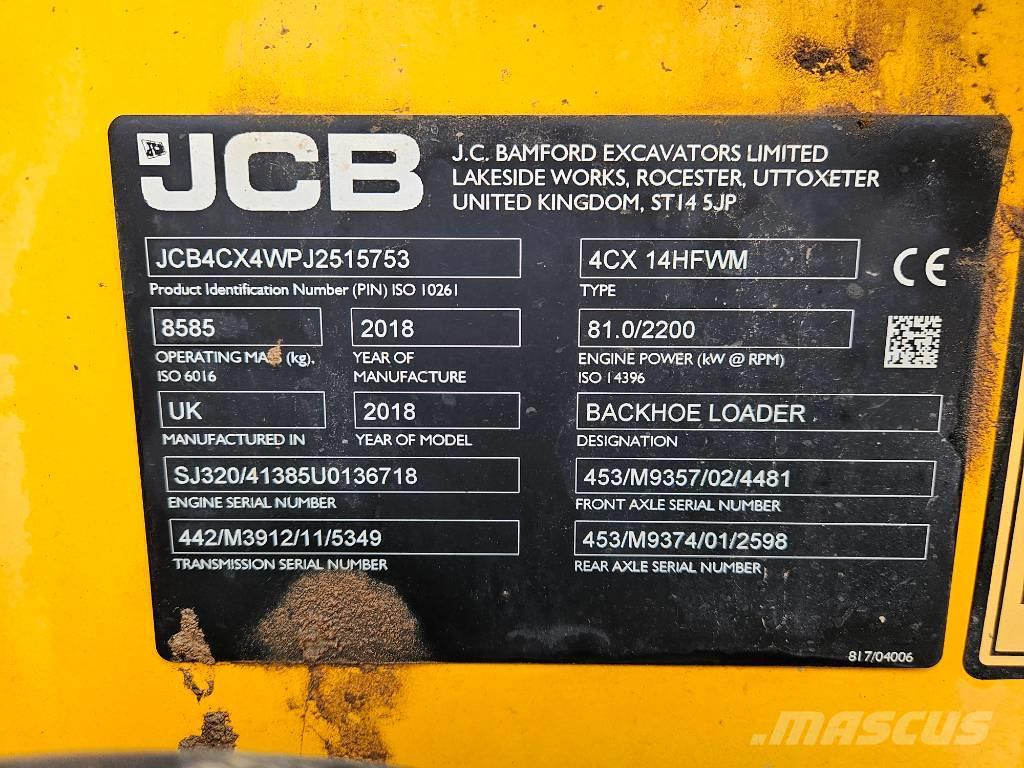 JCB 4 CX Retrocargadoras