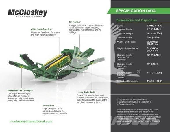 McCloskey R155 Machacadoras