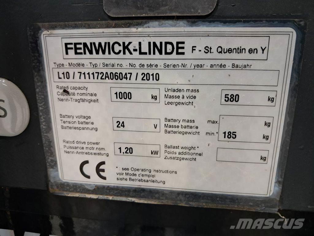 Linde L10 Montacargas manual