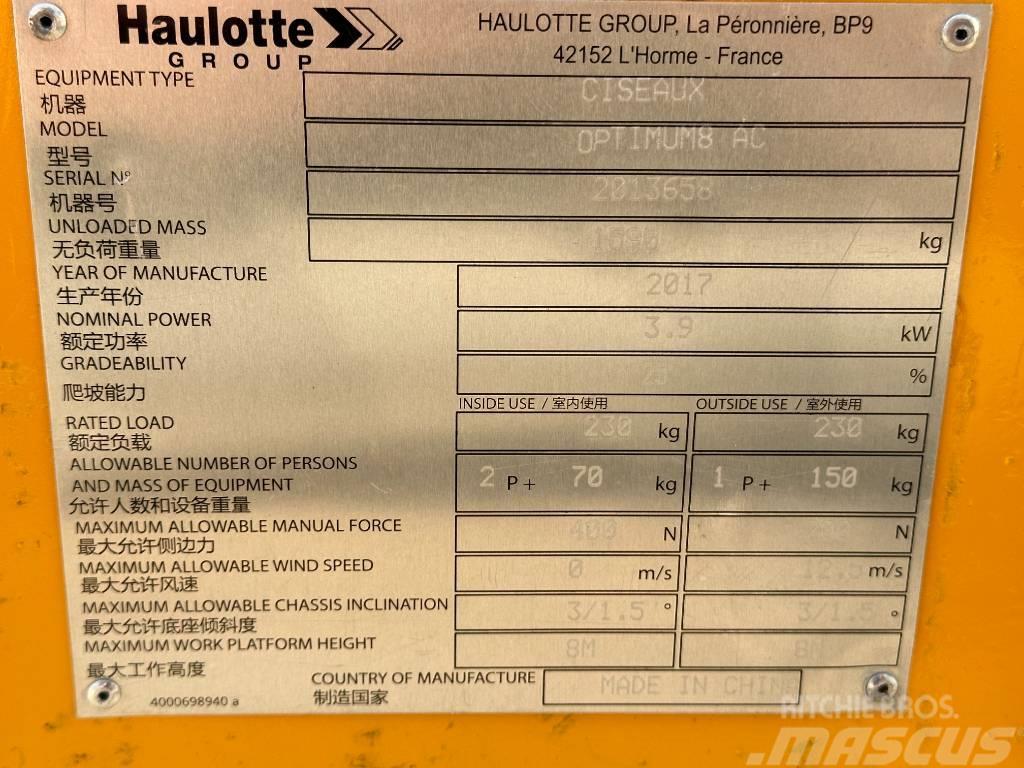 Haulotte OPTIMUM 8 Plataformas tijera