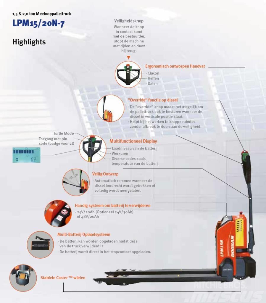 Doosan LPM15N-7 Montacargas de baja elevación