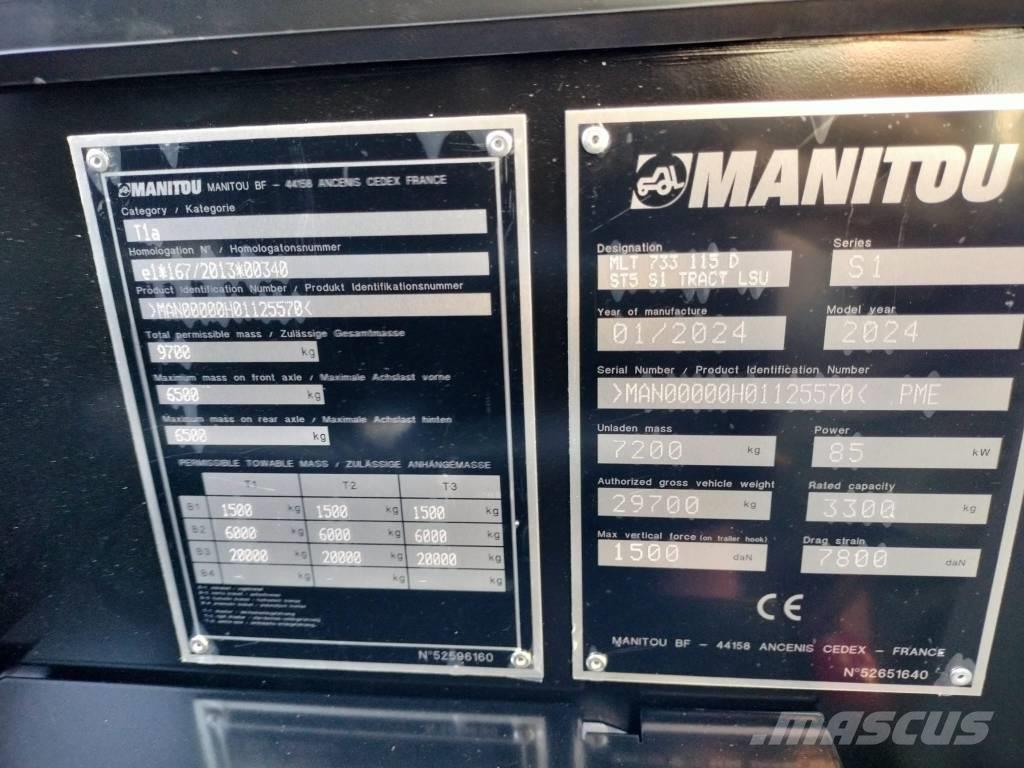 Manitou MLT733 Manipuladores telescópicos agrícolas