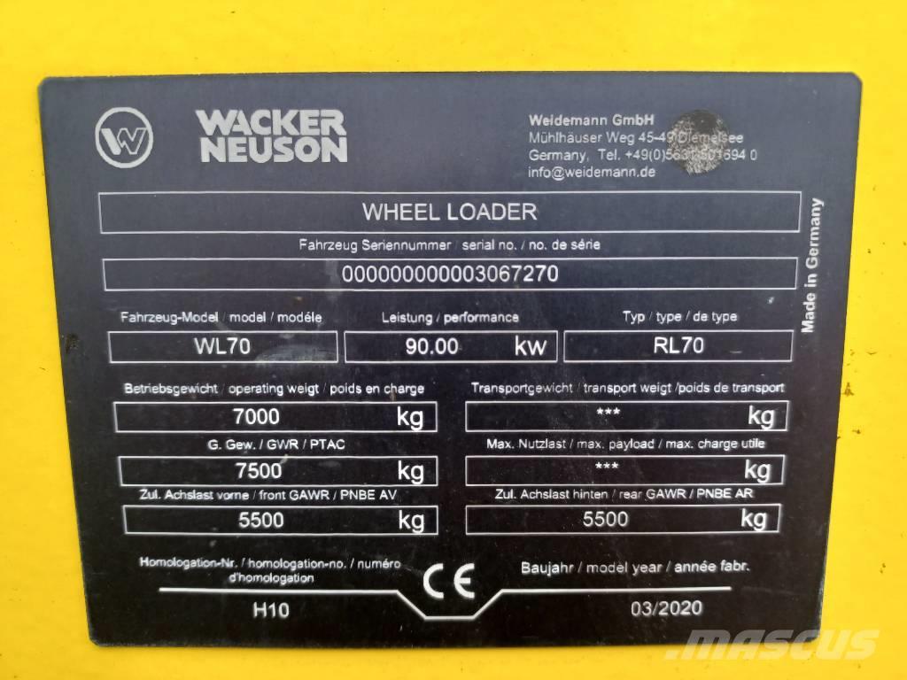 Wacker Neuson WL70 Cargadoras sobre ruedas