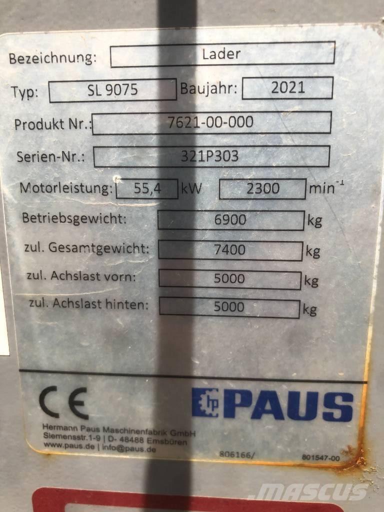 Paus SL 9075 Cargadoras sobre ruedas