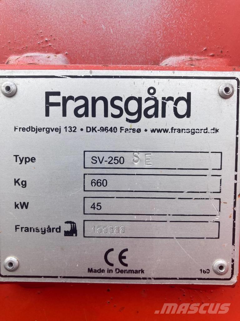 Fransgård SV-2500 Rastrilladoras y rastrilladoras giratorias