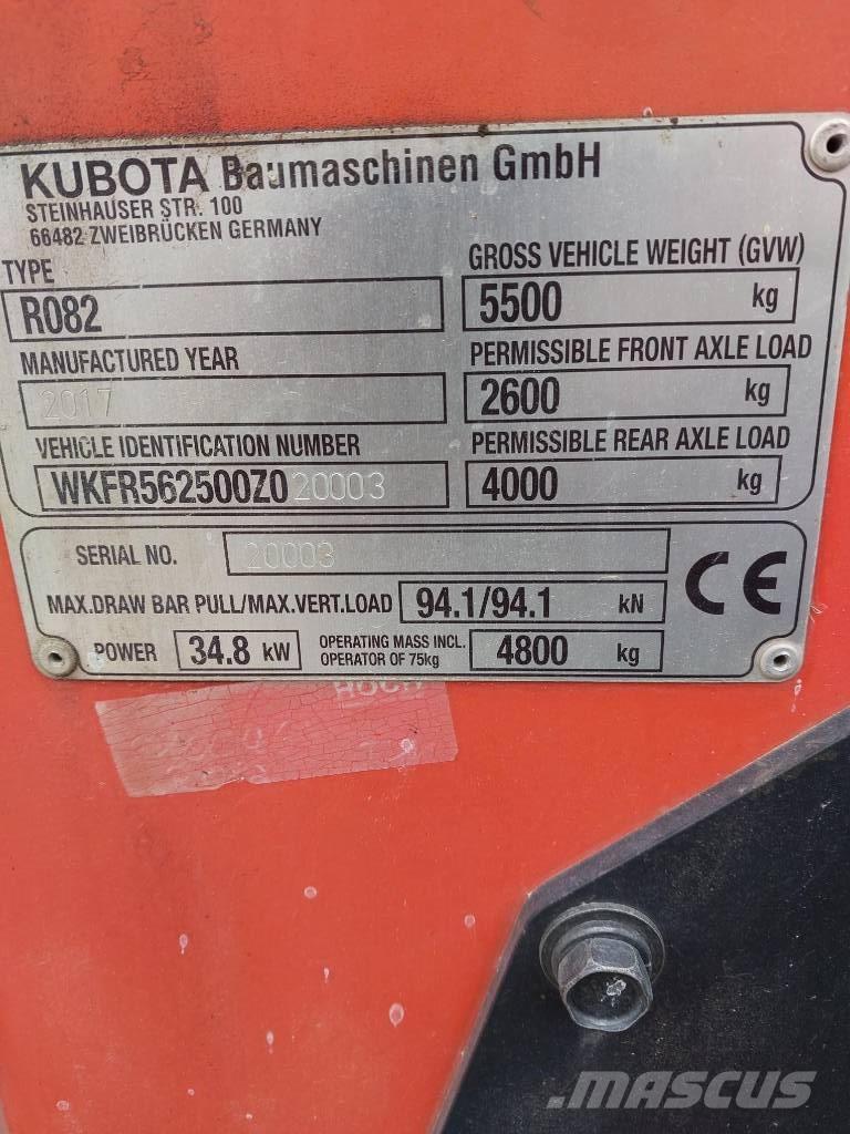 Kubota R 082 Cargadoras sobre ruedas