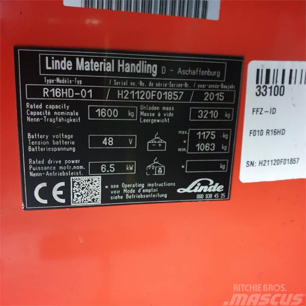 Linde R16HD Montacargas de alcance de gran altura