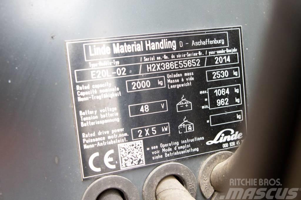 Linde E20L-02 Carretillas de horquilla eléctrica