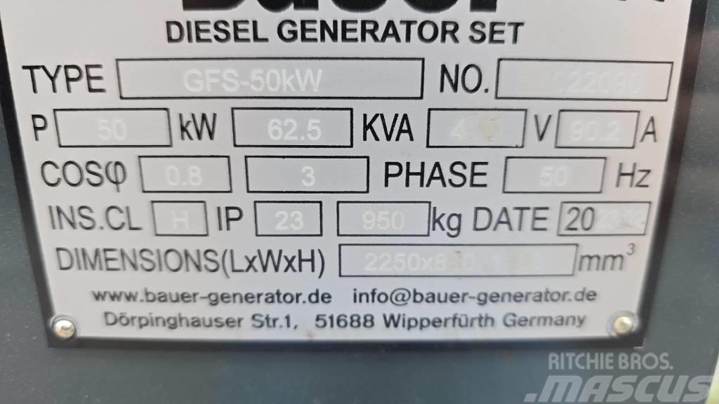 Bauer GFS - 50kw Generadores diésel