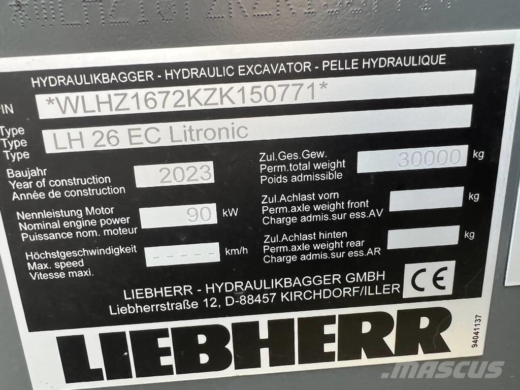 Liebherr LH26 EC Excavadoras sobre orugas