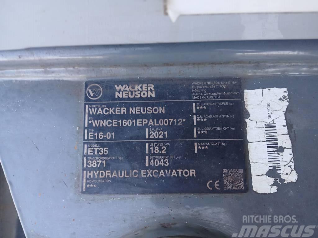 Wacker Neuson ET35 Excavadoras sobre orugas