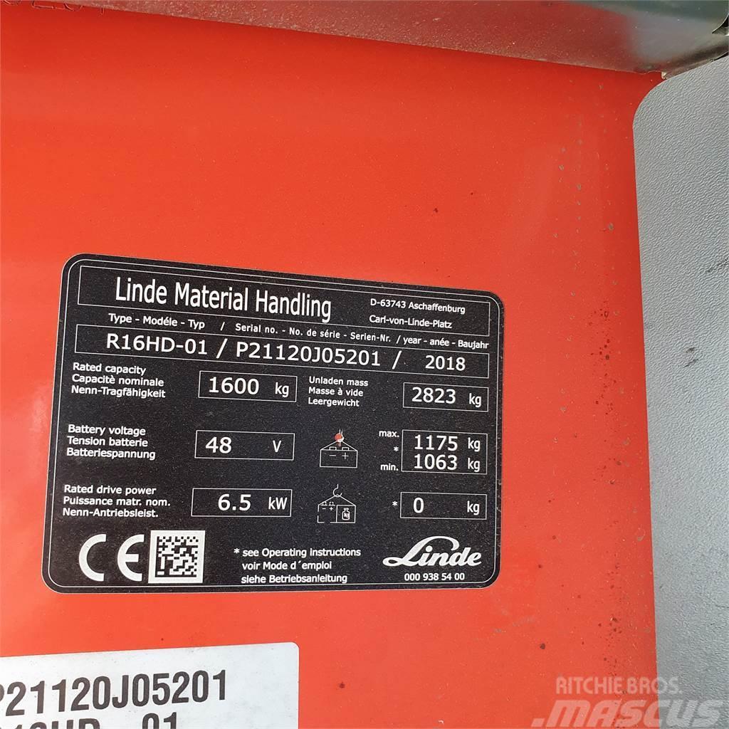 Linde R16HD Montacargas de alcance de gran altura