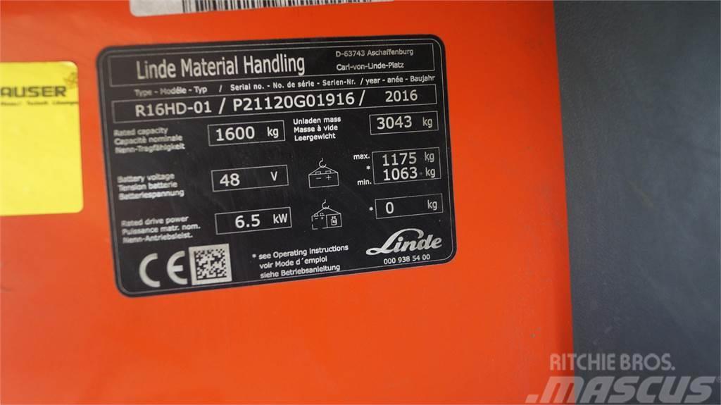 Linde R16HD Montacargas de alcance de gran altura