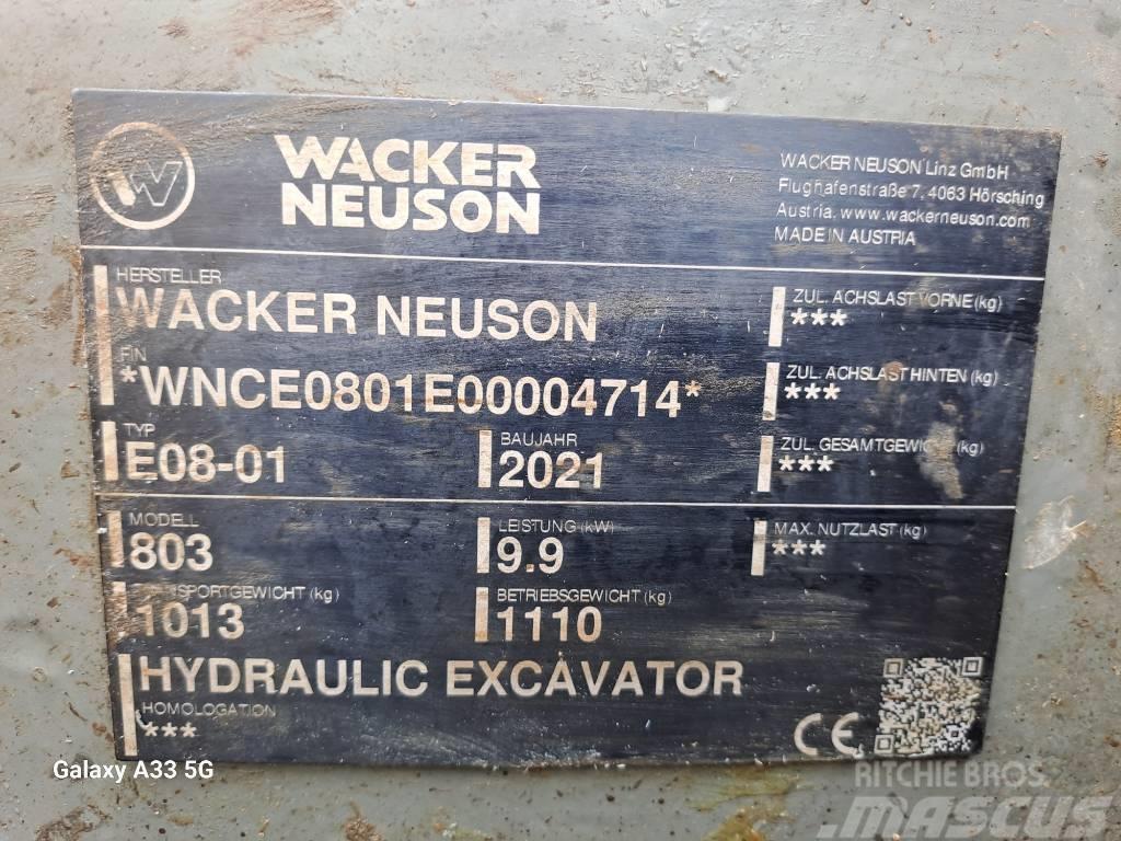 Wacker Neuson 803 Excavadoras sobre orugas