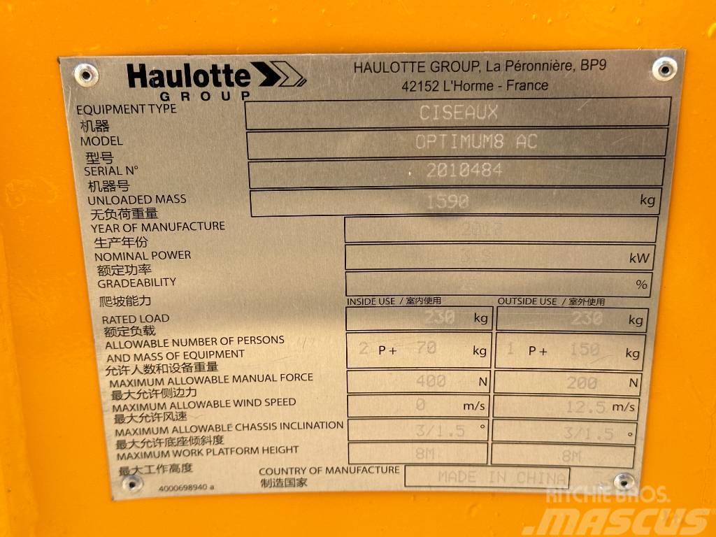 Haulotte OPTIMUM 8 Plataformas tijera