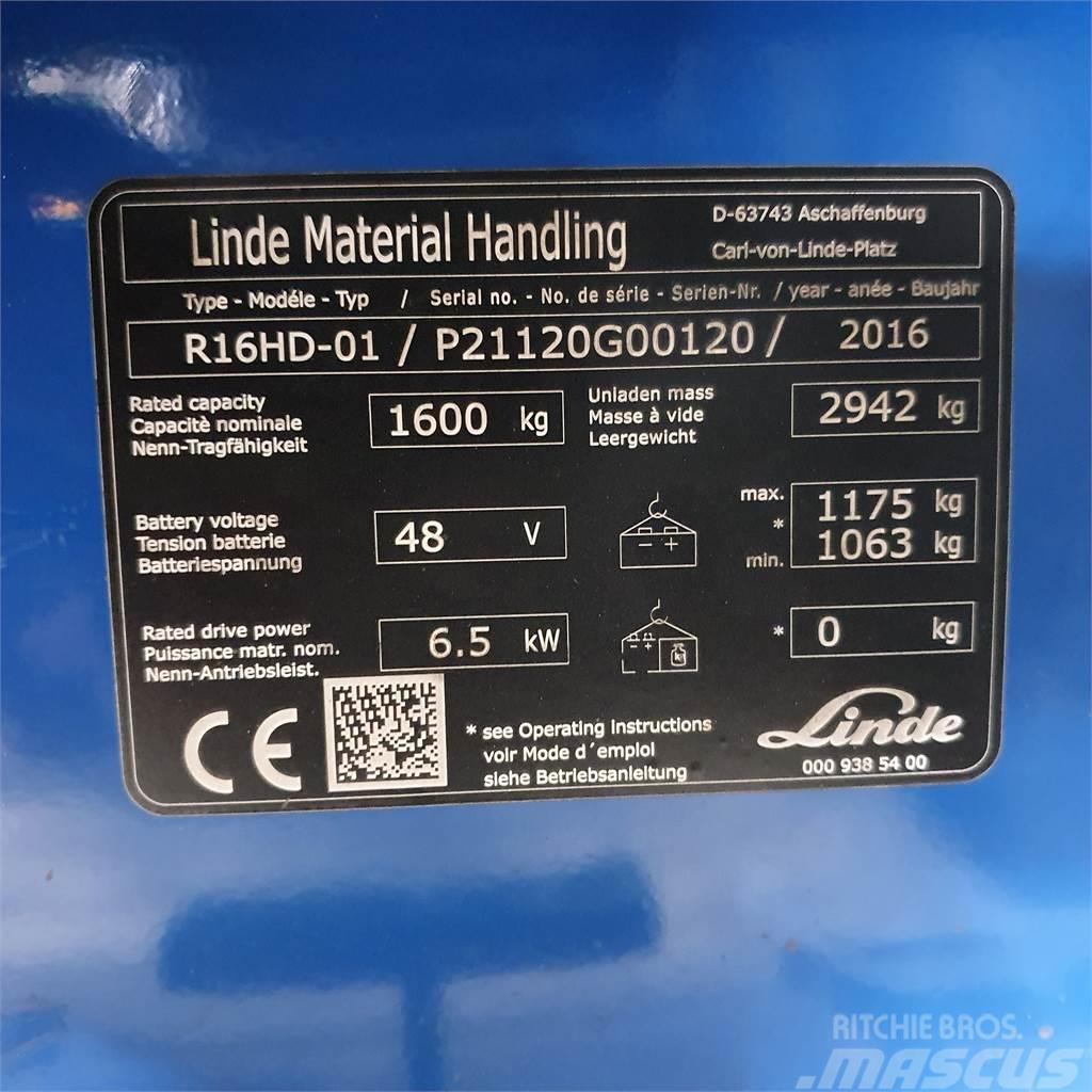 Linde R16HD Montacargas de alcance de gran altura