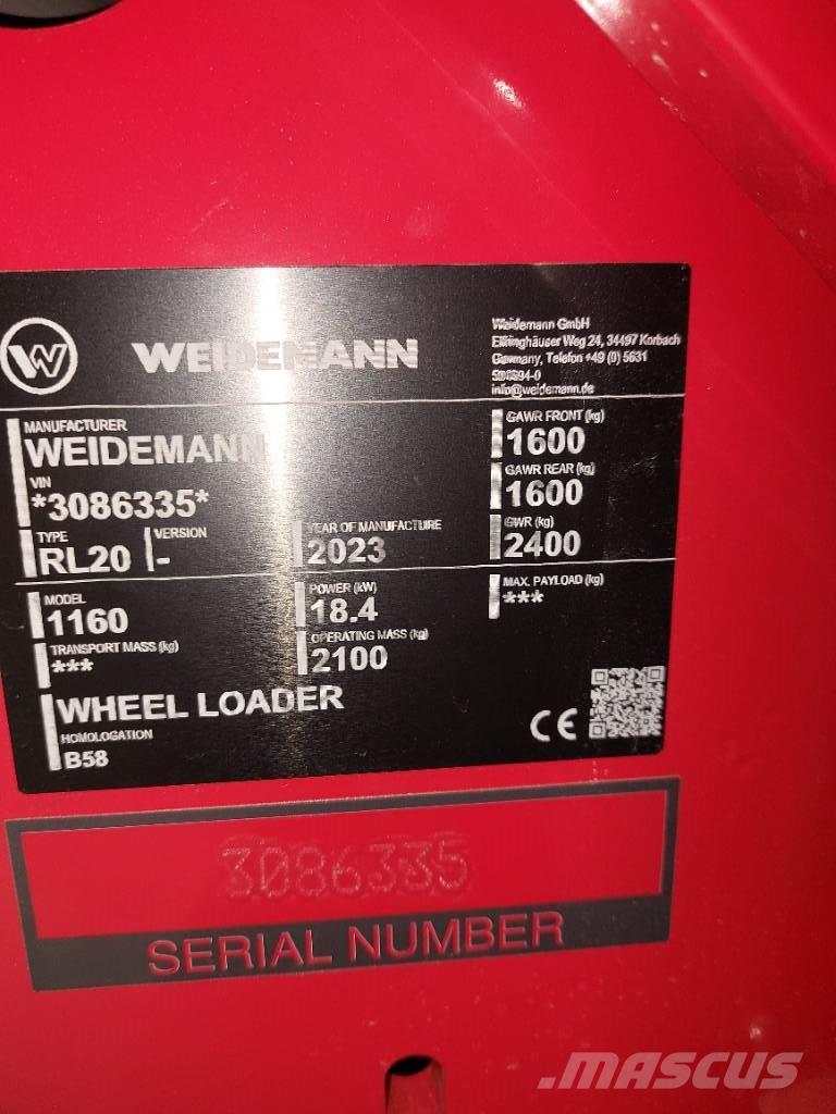 Weidemann 1160 Cargadoras multifunción