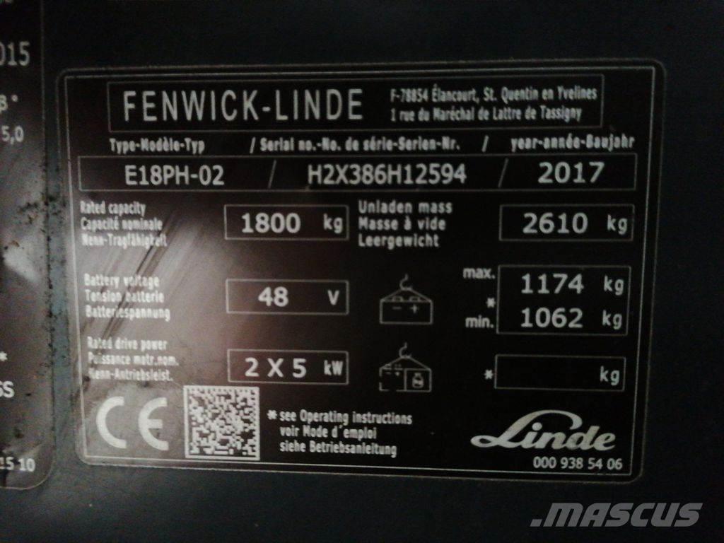 Linde E18PH Carretillas de horquilla eléctrica