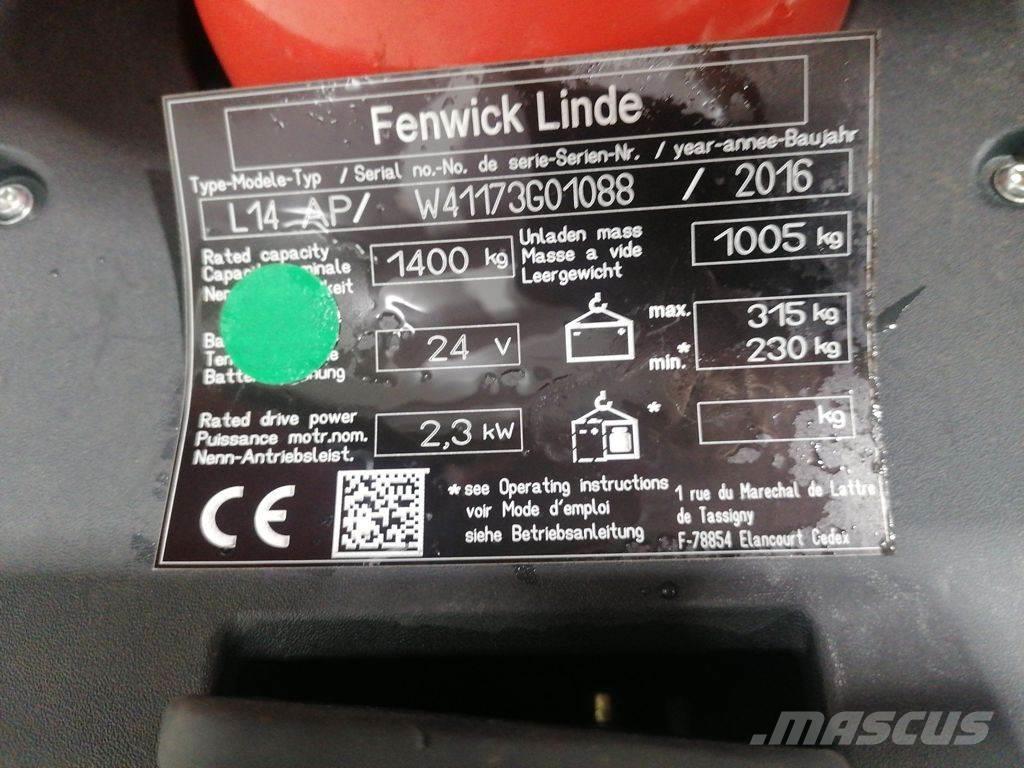 Linde L14AP Montacargas manual