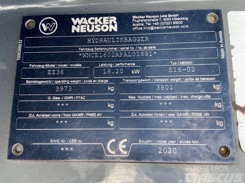 Wacker Neuson EZ36 Excavadoras sobre orugas