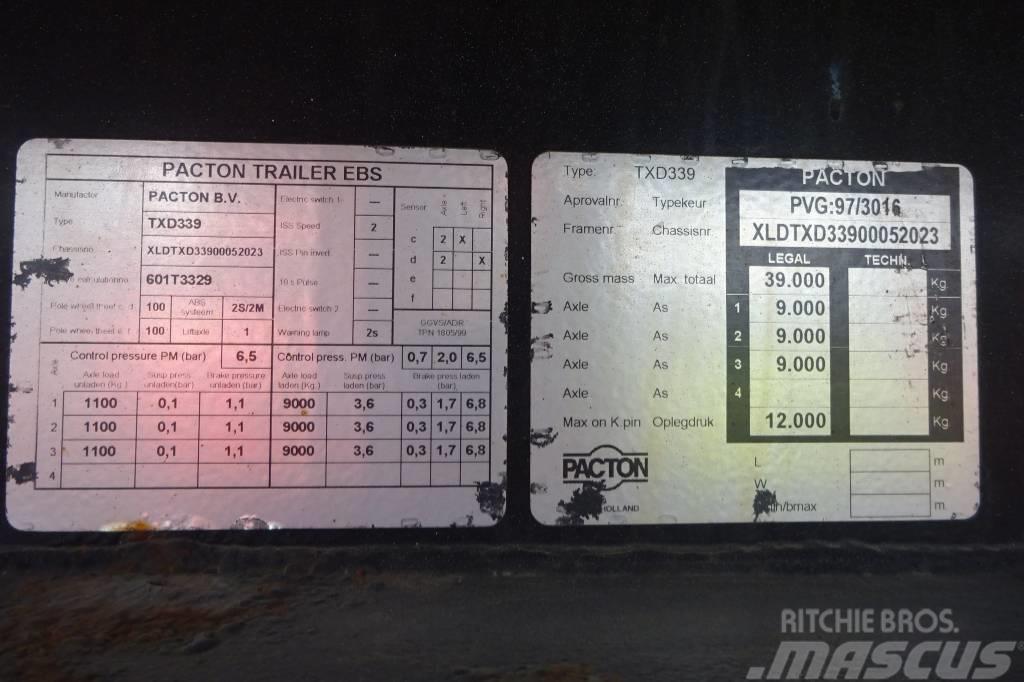 Pacton TXD339 Semirremolques de plataformas planas/laterales abatibles